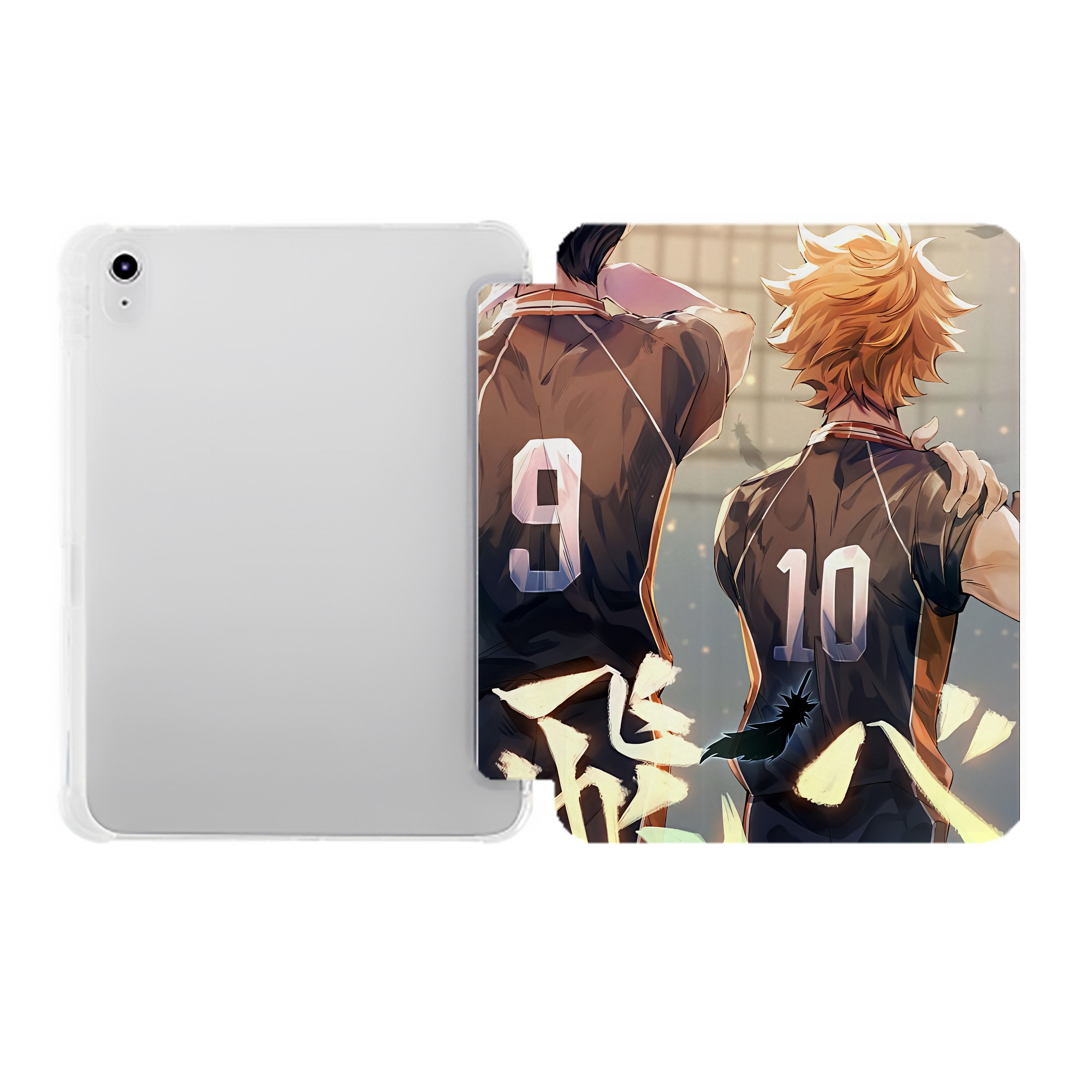 （画像用） ハイキュー!! Haikyu!! IPad ケース ペン収納付き 三つ折りスタンド PUレザー×シリコン 対応機種9.5/10.5/10.9インチ